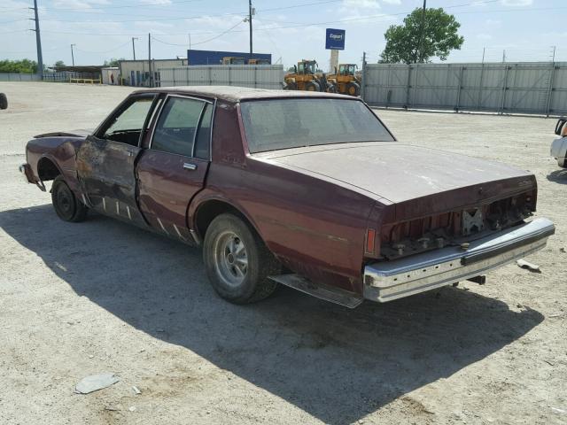 1G1BU51E9KR116342 - 1989 CHEVROLET CAPRICE CL BURGUNDY photo 3