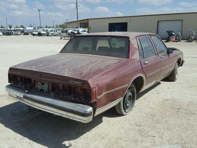 1G1BU51E9KR116342 - 1989 CHEVROLET CAPRICE CL BURGUNDY photo 4