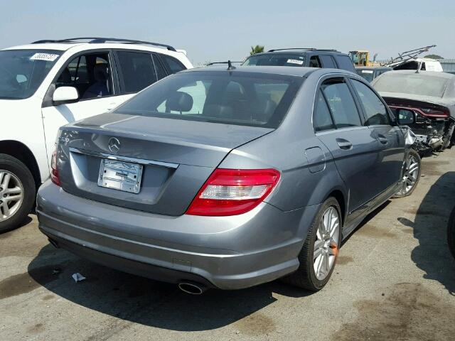 WDDGF54X49R075915 - 2009 MERCEDES-BENZ C 300 GRAY photo 4