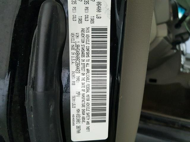 1J8HG48N06C264423 - 2006 JEEP COMMANDER BLACK photo 10