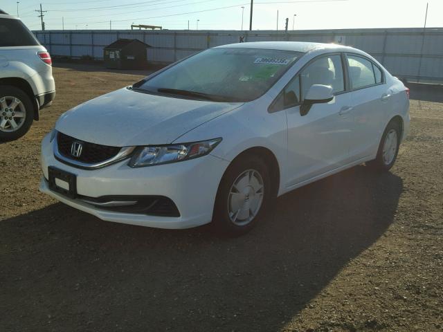 2HGFB2F66DH537308 - 2013 HONDA CIVIC HF WHITE photo 2