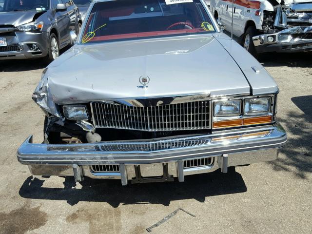 6S69R7Q459355 - 1977 CADILLAC SEVILLE SILVER photo 9