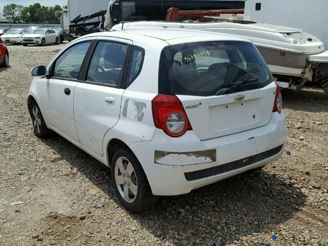 KL1TD6DE0BB154894 - 2011 CHEVROLET AVEO LS WHITE photo 3