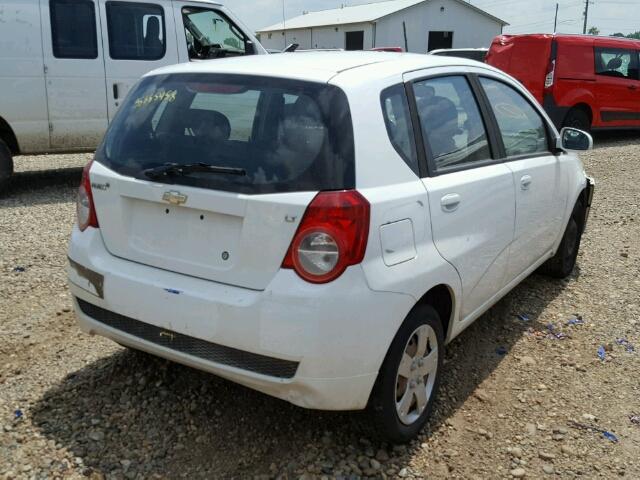 KL1TD6DE0BB154894 - 2011 CHEVROLET AVEO LS WHITE photo 4