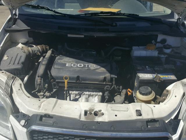 KL1TD6DE0BB154894 - 2011 CHEVROLET AVEO LS WHITE photo 7