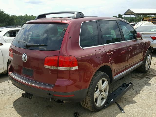 WVGZM77L45D022048 - 2005 VOLKSWAGEN TOUAREG 4. RED photo 4