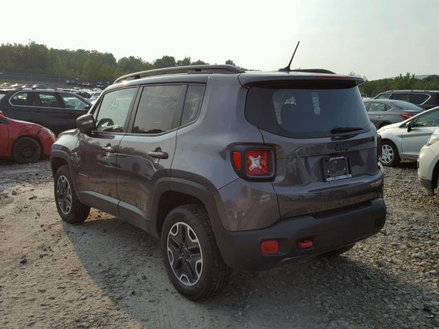 ZACCJBCT8GPE05913 - 2016 JEEP RENEGADE T CHARCOAL photo 3