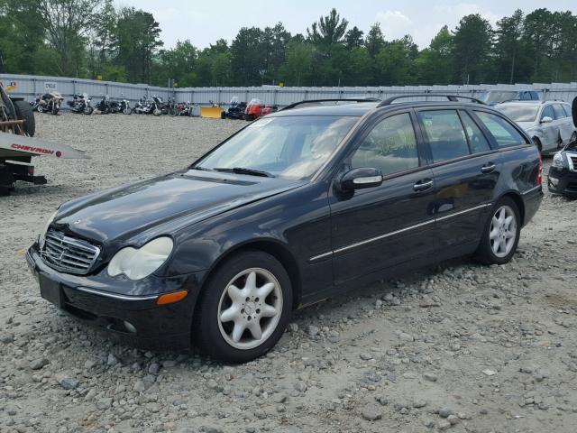 WDBRH81J44F515221 - 2004 MERCEDES-BENZ C 240 SPOR BLACK photo 2