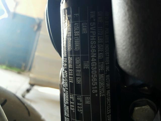 5VPHS36N4G3056518 - 2016 VICTORY MOTORCYCLES HAMMER S TWO TONE photo 10