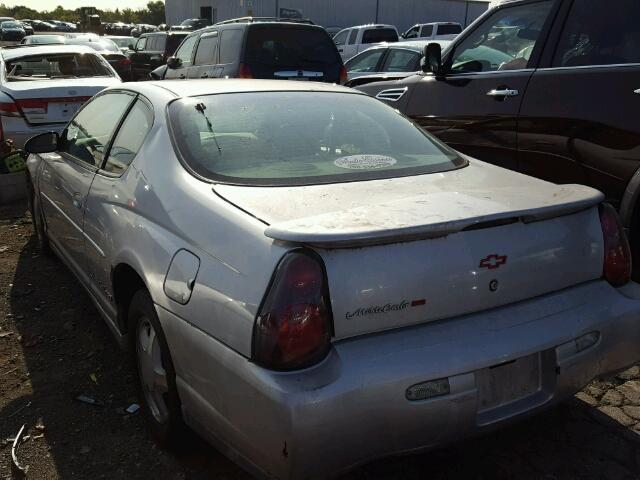 2G1WX12K739182955 - 2003 CHEVROLET MONTE CARL SILVER photo 3