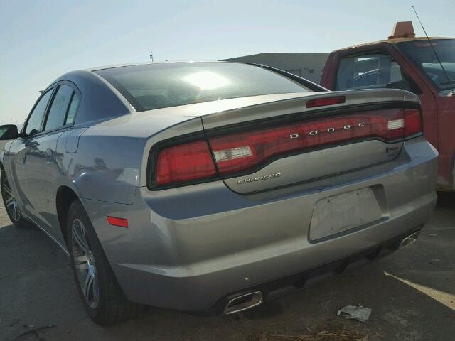 2C3CDXBG3EH129507 - 2014 DODGE CHARGER GRAY photo 3
