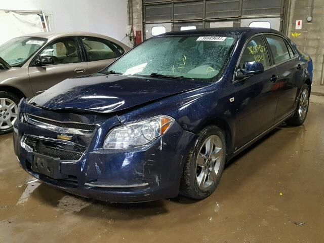 1G1ZH57B18F208331 - 2008 CHEVROLET MALIBU 1LT BLUE photo 2