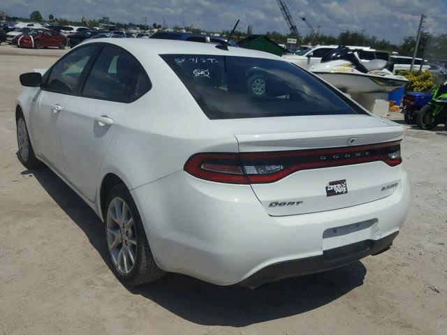 1C3CDFBAXDD154566 - 2013 DODGE DART SXT WHITE photo 3