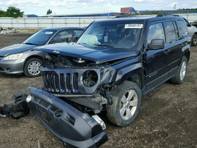 1C4NJRBB1ED623052 - 2014 JEEP PATRIOT SP BLACK photo 2