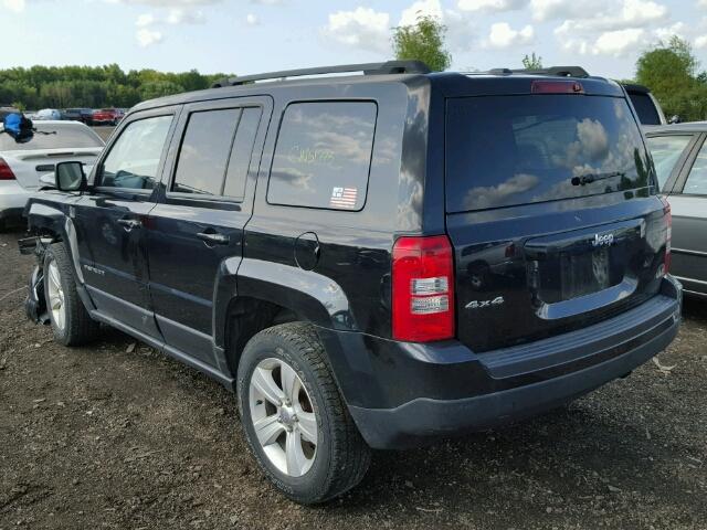 1C4NJRBB1ED623052 - 2014 JEEP PATRIOT SP BLACK photo 3