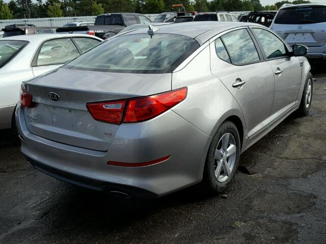 5XXGM4A76FG450698 - 2015 KIA OPTIMA LX SILVER photo 4