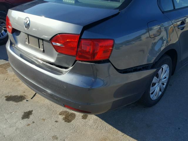 3VW2K7AJ1CM416270 - 2012 VOLKSWAGEN JETTA BASE 灰色 照片 9