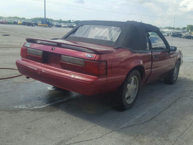 1FACP44M3PF147956 - 1993 FORD MUSTANG LX MAROON photo 4