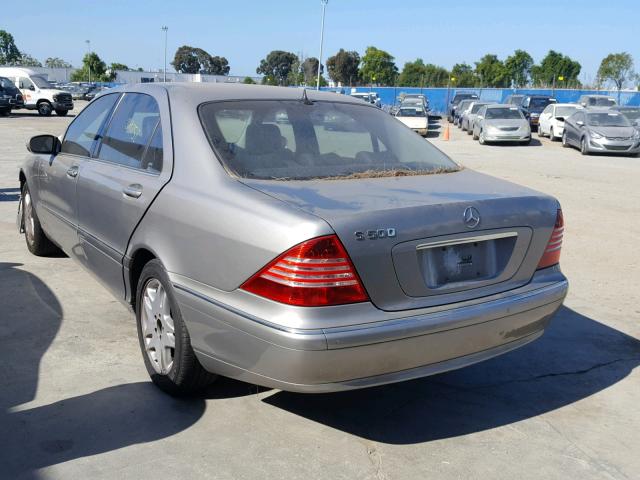 WDBNG75J83A320076 - 2003 MERCEDES-BENZ S 500 GRAY photo 3