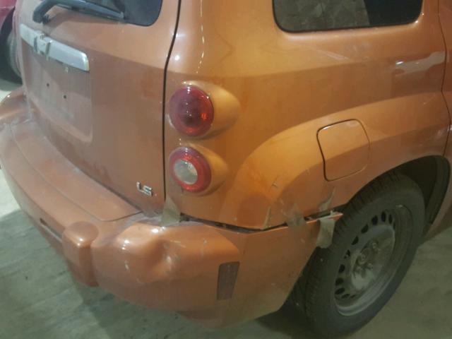 3GNDA13D97S578546 - 2007 CHEVROLET HHR LS ORANGE photo 9