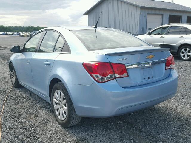 1G1PC5SH4B7282605 - 2011 CHEVROLET CRUZE LS BLUE photo 3