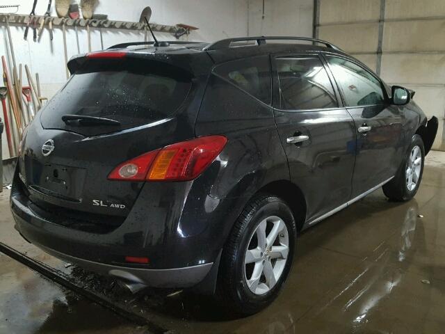 JN8AZ18W49W133819 - 2009 NISSAN MURANO BLACK photo 4