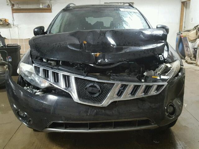 JN8AZ18W49W133819 - 2009 NISSAN MURANO BLACK photo 9