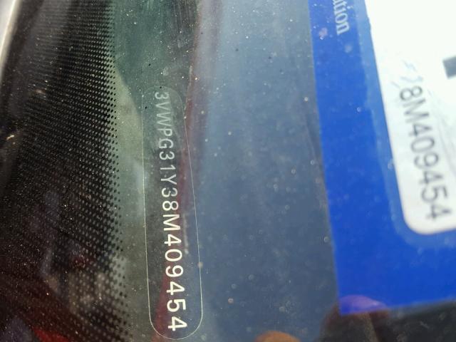 3VWPG31Y38M409454 - 2008 VOLKSWAGEN NEW BEETLE წითელი ფოტო 10