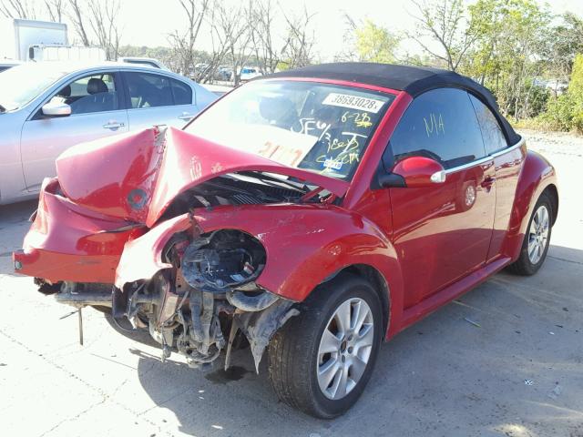 3VWPG31Y38M409454 - 2008 VOLKSWAGEN NEW BEETLE წითელი ფოტო 2