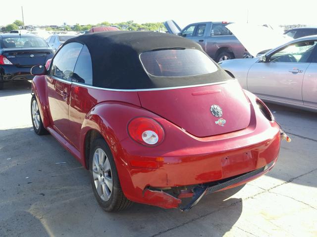 3VWPG31Y38M409454 - 2008 VOLKSWAGEN NEW BEETLE წითელი ფოტო 3