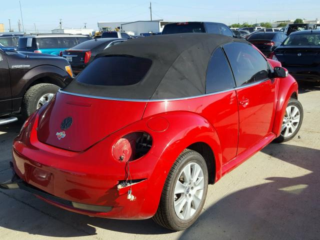 3VWPG31Y38M409454 - 2008 VOLKSWAGEN NEW BEETLE წითელი ფოტო 4