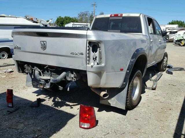 3C63RRHL9EG123683 - 2014 RAM 3500 SLT SILVER photo 4