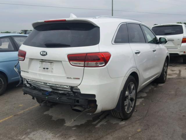 5XYPK4A14GG007917 - 2016 KIA SORENTO SX WHITE photo 4