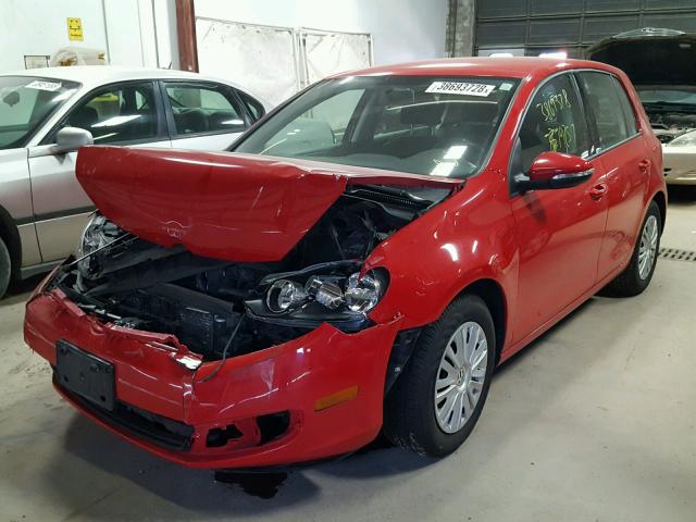 WVWDB7AJ5DW132007 - 2013 VOLKSWAGEN GOLF RED photo 2
