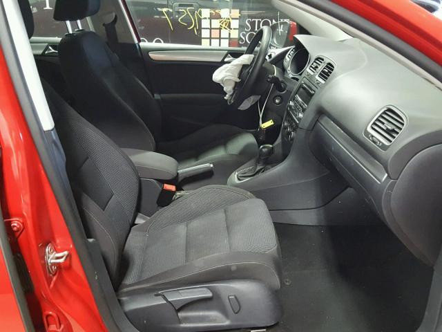 WVWDB7AJ5DW132007 - 2013 VOLKSWAGEN GOLF RED photo 5