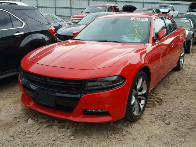 2C3CDXCT7FH927523 - 2015 DODGE CHARGER R/ RED photo 2