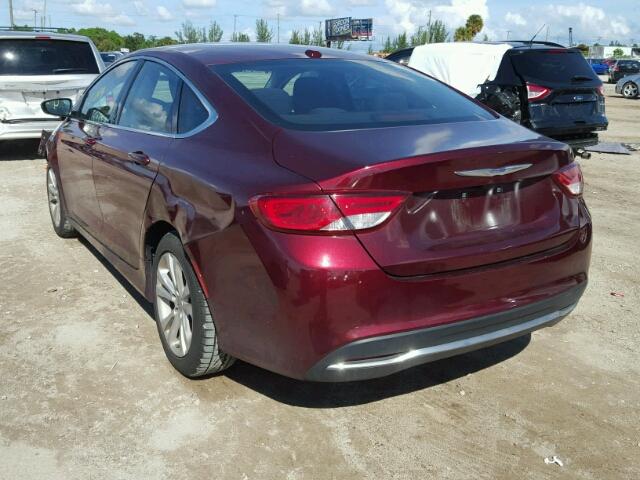 1C3CCCAB6FN594146 - 2015 CHRYSLER 200 LIMITE RED photo 3