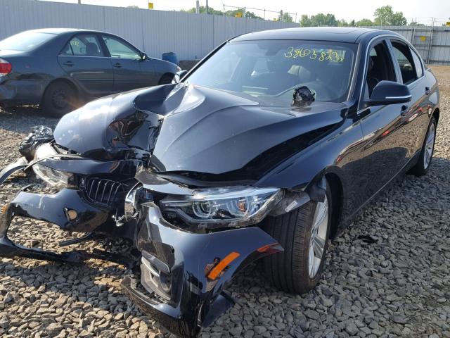 WBA8D9C31HA004434 - 2017 BMW 330 XI BLACK photo 2