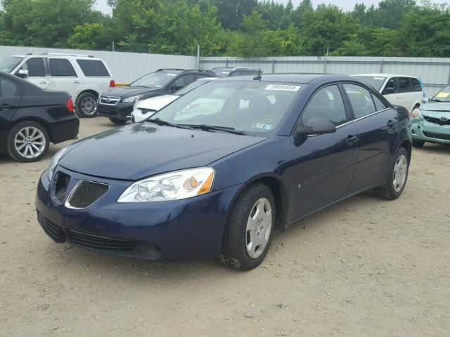 1G2ZF57B084111036 - 2008 PONTIAC G6 VALUE L BLUE photo 2