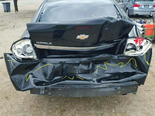 2G1WF5EK8B1120905 - 2011 CHEVROLET IMPALA LS BLACK photo 9