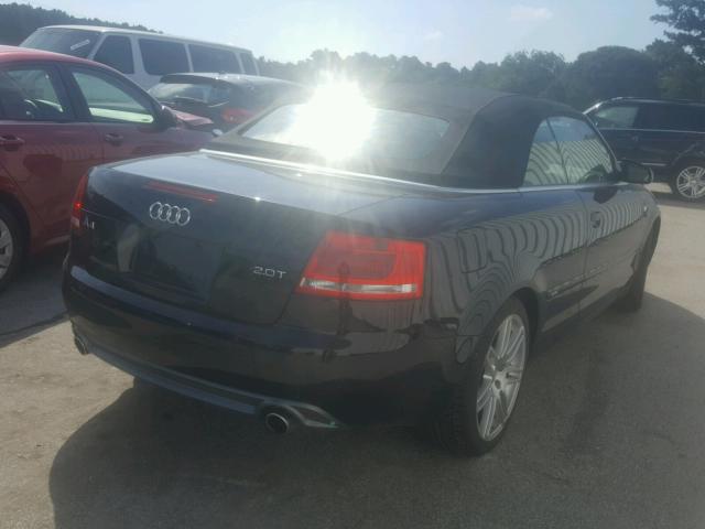 WAUAF48H89K010245 - 2009 AUDI A4 2.0T CA BLACK photo 4