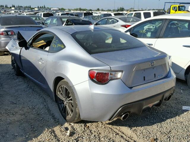 JF1ZNAA10F9704246 - 2015 TOYOTA SCION FR-S SILVER photo 3