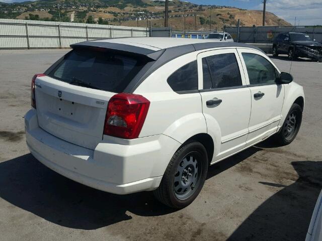 1B3HB48B77D304537 - 2007 DODGE CALIBER SX WHITE photo 4