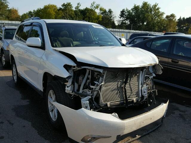 5TDBK3EHXDS246365 - 2013 TOYOTA HIGHLANDER WHITE photo 1