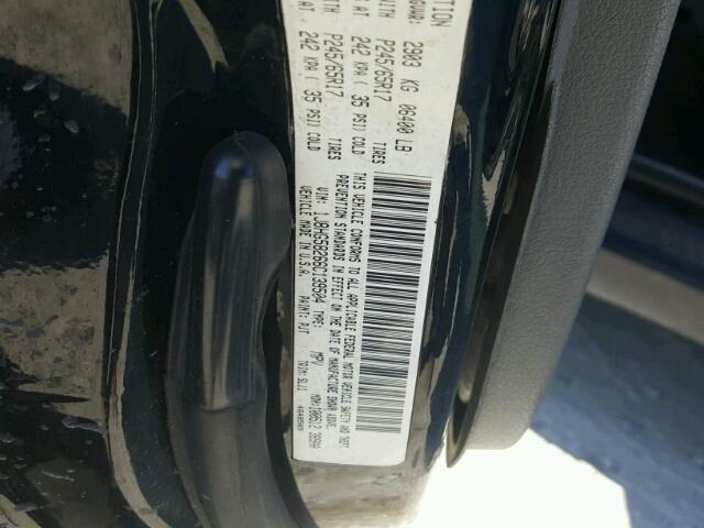 1J8HH48K86C174357 - 2006 JEEP COMMANDER შავი ფოტო 10