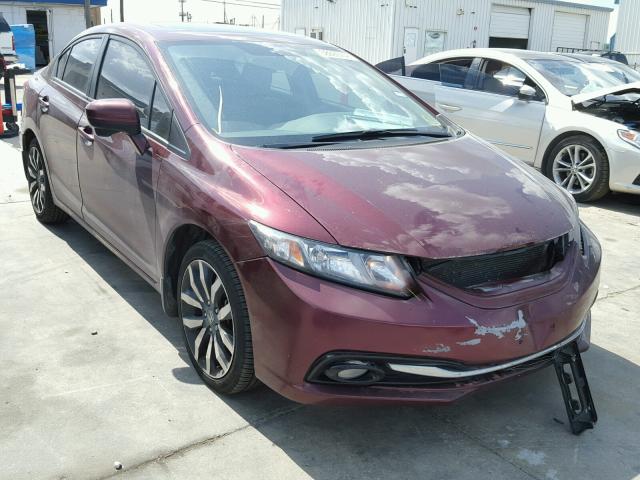 19XFB2F91EE083507 - 2014 HONDA CIVIC EXL BURGUNDY photo 1
