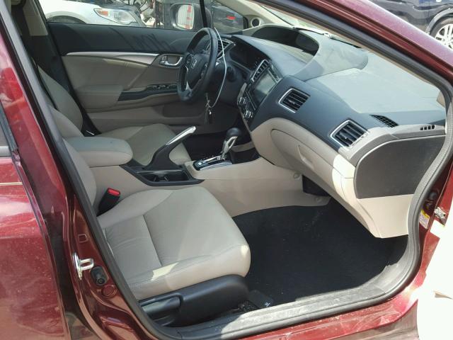 19XFB2F91EE083507 - 2014 HONDA CIVIC EXL BURGUNDY photo 5