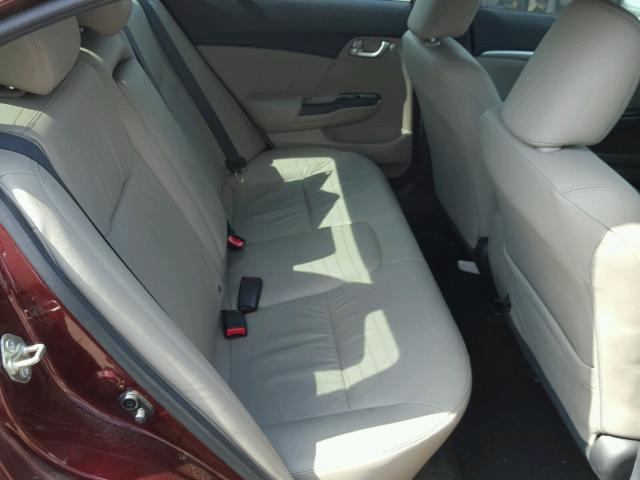 19XFB2F91EE083507 - 2014 HONDA CIVIC EXL BURGUNDY photo 6
