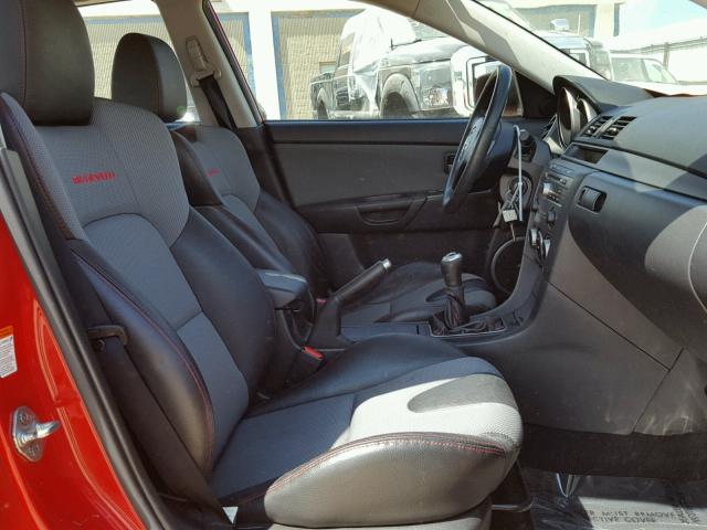 JM1BK34L271728626 - 2007 MAZDA SPEED 3 RED photo 5