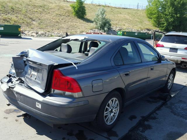 YV1RS61T942340989 - 2004 VOLVO S60 GRAY photo 4